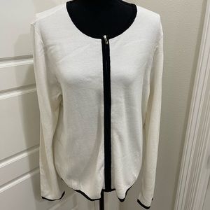 Ann Taylor Zippered Cardigan - Size XL
